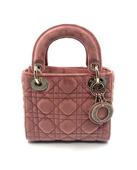 mini lady dior velvet bag